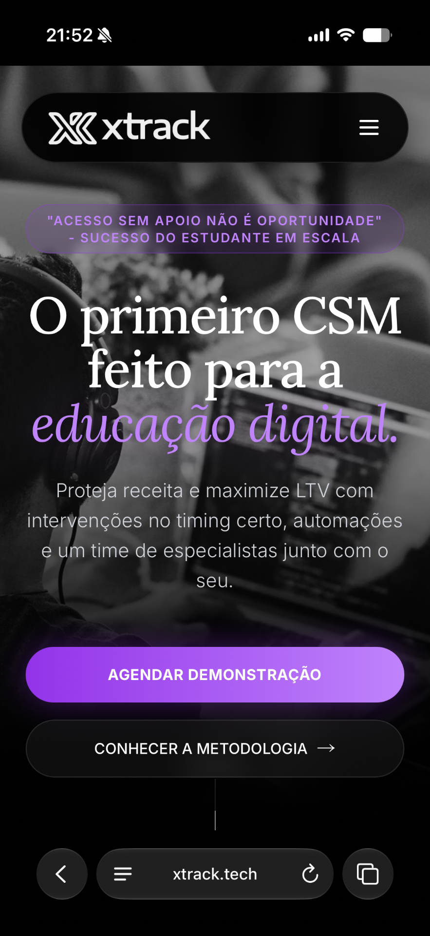 Site Xtrack criado com a Nuvo AI